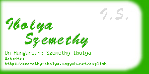 ibolya szemethy business card